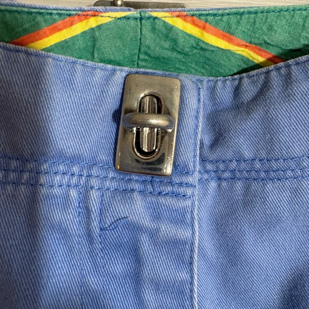Lauren Ralph Lauren Pant Women Blue Cotton Twill Straight Leg Patch Pocket Siz 8 - Picture 12 of 16